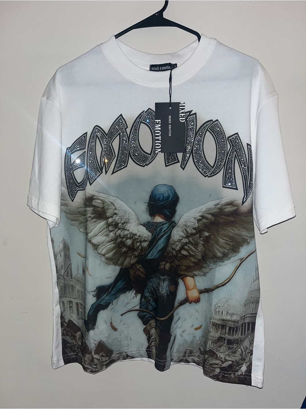 White Graphic Short-Sleeve Tee